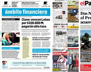 Mirá las tapas de los diarios