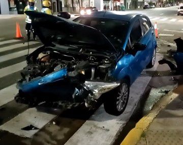 Otro choque: un vehículo quedó volcado en Floresta