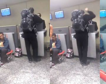 El pasajero no se tomó a bien la demora en la entrega de su equipaje