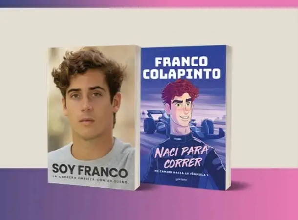 Franco Colapinto presentó Soy Franco y Nací para correr, sus dos nuevos libros Franco Colapinto presentó Soy Franco y Nací para correr, sus dos nuevos libros