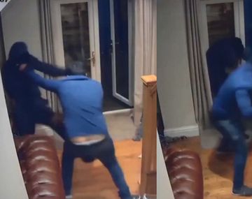 VIDEO: Cuatro delincuentes entraron a robar su casa y él los echó a patadas
