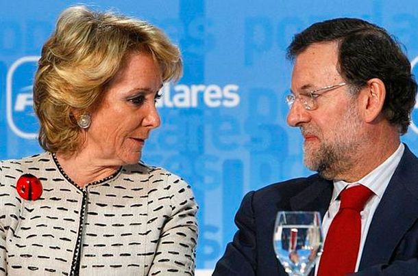 Esperanza Aguirre y Mariano Rajoy