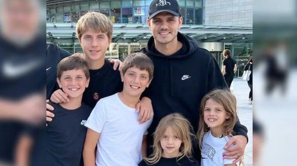 Así fue el reencuentro de Mauro Icardi con sus hijos: las imágenes