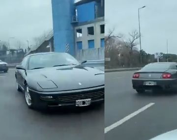 Quién es el imprudente conductor de una Ferrari en plena Lugones
