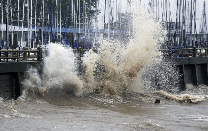 Violenta sudestada en el Río de la Plata