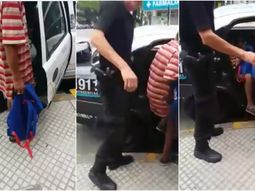 Capturas del video que se viralizó del menor detenido