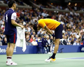Juan Martín en el Arthur Ashe, el patio de su casa