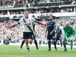 con un gol de lamela, tottenham goleo al lider manchester city con un gol de lamela, tottenham goleo al lider manchester city