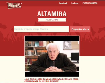 La izquierda interactiva: Altamira responde online