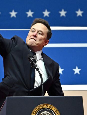 El polémico saludo de Elon Musk.