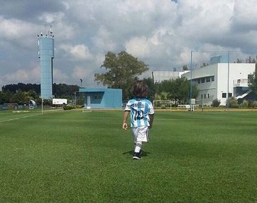 Lolo y Marcelo Tinelli en el predio de Ezeiza