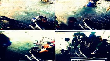 Salvó a sus hijos de ser atropellados Salvó a sus hijos de ser atropellados