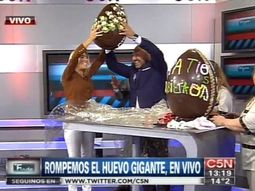 Palpitando la Pascua en C5N: rompieron otro huevo