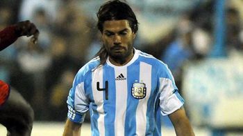 El Chino Garcé, con la camiseta argentina El Chino Garcé, con la camiseta argentina