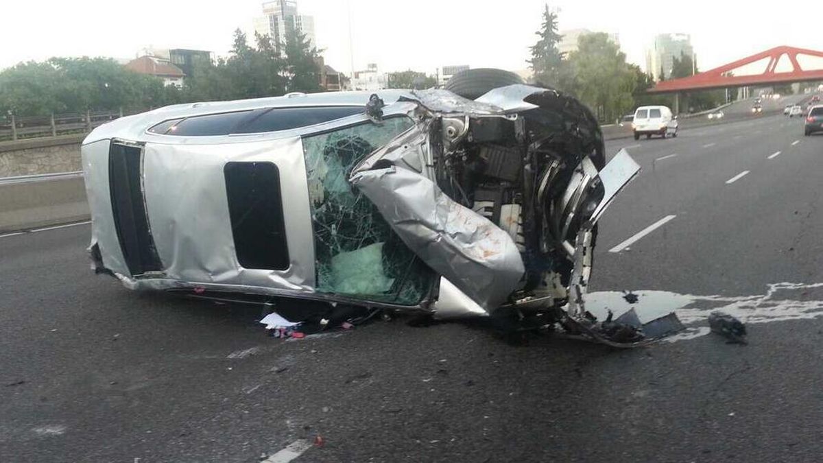 Choque y vuelco en la avenida General Paz: hay un herido