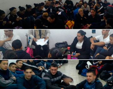 Aspirantes de la Policía Local de Quilmes estudian hacinados y en el piso