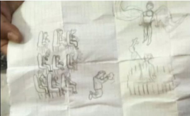 Un nene dibujó a su papá asesinado camino al cielo: su madre, detenida
