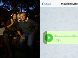 Los saludos de Macri: una foto famliar y un audio de WhatsApp