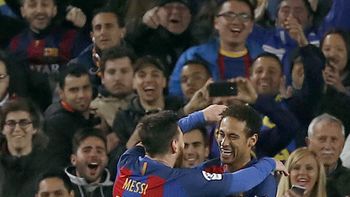 La sonrisa de Neymar, tras haberla picado para poner el 2 a 0 La sonrisa de Neymar, tras haberla picado para poner el 2 a 0