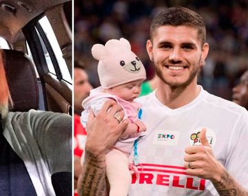 La hija de Wanda Nara entró a la cancha junto a Mauro Icardi