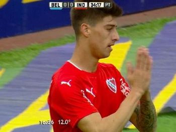 Rigoni internado: olvidó el gol que había hecho por un fuerte pelotazo en el rostro