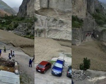 Impresionante alud en Iruya: hay varios turistas varados