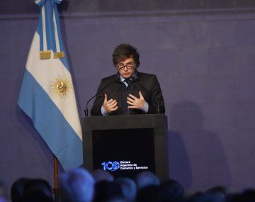 El presidente Javier Milei en el Council de las Américas. FOTO: Ignacio Petunchi