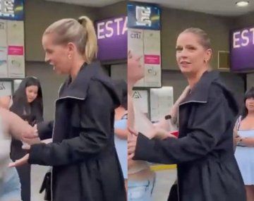 La cuestionable actitud de Carina Zampini con una fan.