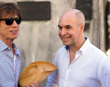 La foto de Rodríguez Larreta con Mick Jagger