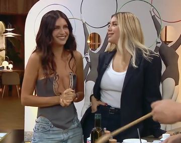 Zaira Nara visitó MasterChef Celebrity y Maxi López le quiso hacer gancho con Ian Lucas