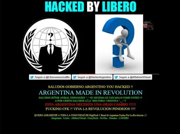 Hackearon el blog de Aníbal Fernández