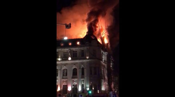 Se incendió el Banco Nación de Bahía Blanca