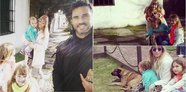 El fin de semana familiar de Nicole Neumann y Fabián Cubero con sus hijas en Colonia