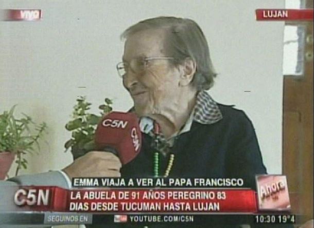 La abuela peregrina habló de su visita al Papa: Cuando lo vea lo voy a abrazar