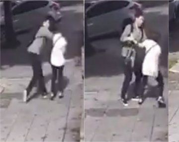 VIDEO: una señora quiso resistir un violento arrebato y cayó al piso