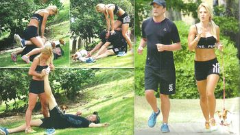 la mejor personal trainer: jesica cirio entrena a martin insaurralde la mejor personal trainer: jesica cirio entrena a martin insaurralde