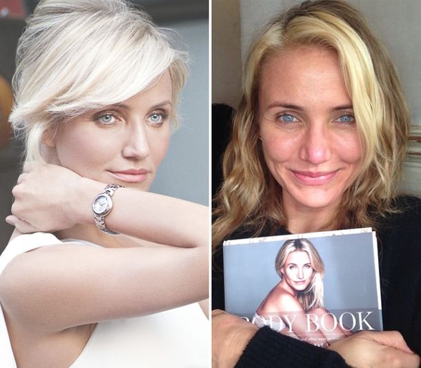 Cameron Diaz sorprendió al mostrarse al natural