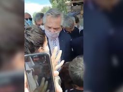 VIDEO: La tierna reacción de un nene con Alberto Fernández durante la visita a San Juan
