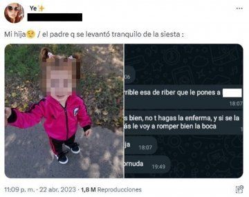 Le puso ropa de River a su hija y recibió agresivas amenazas de su ex pareja