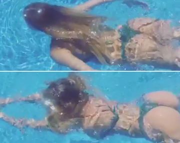Evangelina Anderson calentó las redes sociales con su nado estilo ranita