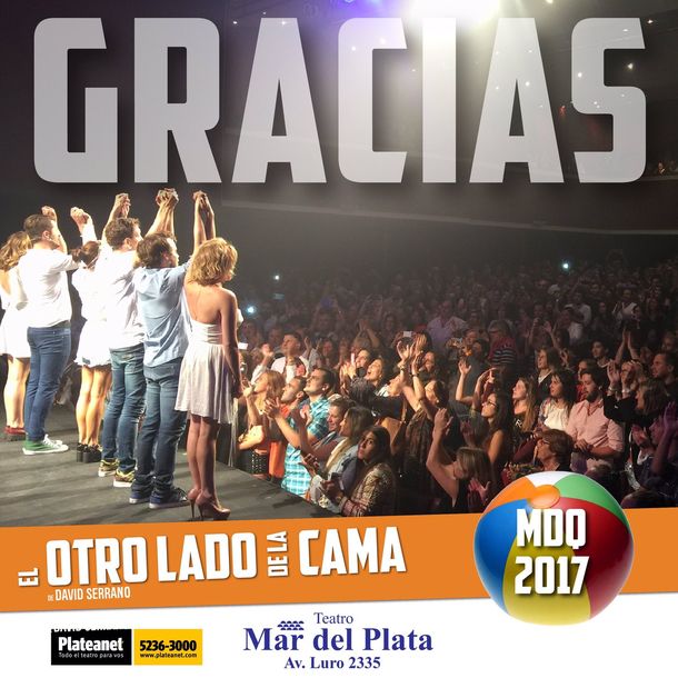 Gracias decía la foto que publicó la cuenta de la obra de teatro que encabeza Nicolás Vázquez