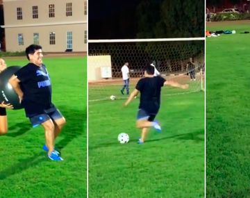 Los ejercicios de Rocío y Maradona: Entrenando con garra y amor