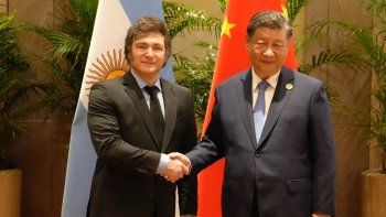 Javier Milei junto a Xi Jinping, actual presidente de China.