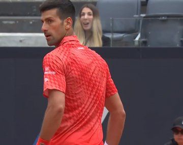 El pelotazo a Novak Djokovic en su triunfo ante Cameron Norrie en Roma