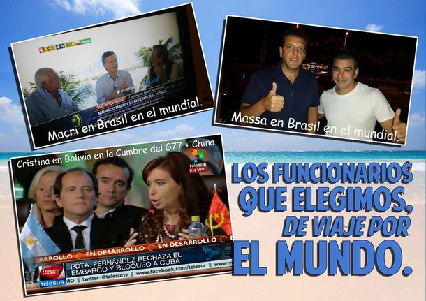 Controversia por los políticos argentinos que viajaron a Brasil para ver el Mundial