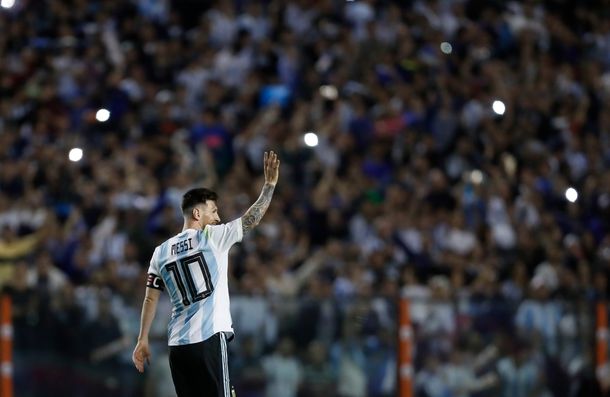 Messi marcó el primer gol argentino de local de la era Sampaoli