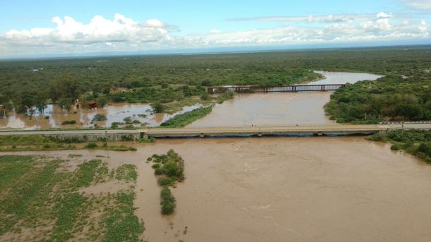 La Madrid bajo el agua desde el aire