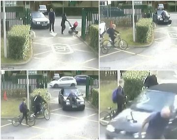 Así atropellaban al profesor