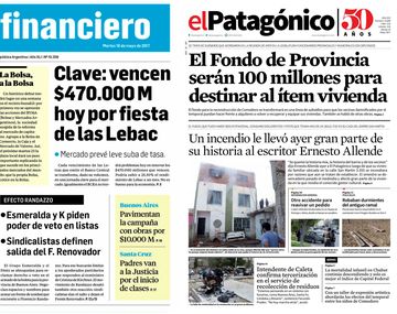 Tapas de diarios del martes 16 de mayo de 2017