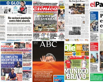 Mirá las tapas de los diarios